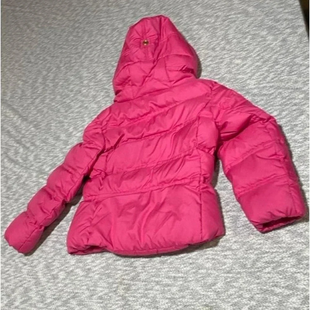 Ralph Lauren pink puffer jacket in kids size 4. SKU-B637